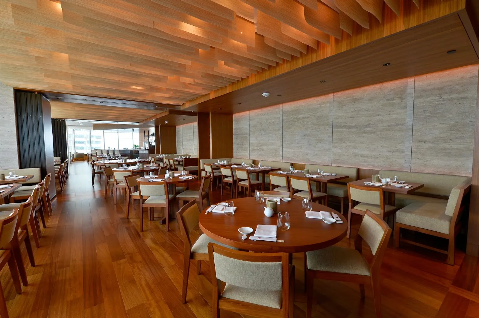 Nobu restaurant dining room.